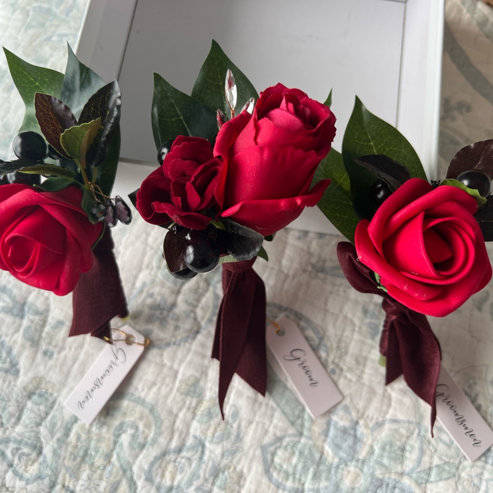 Red Boutonniere